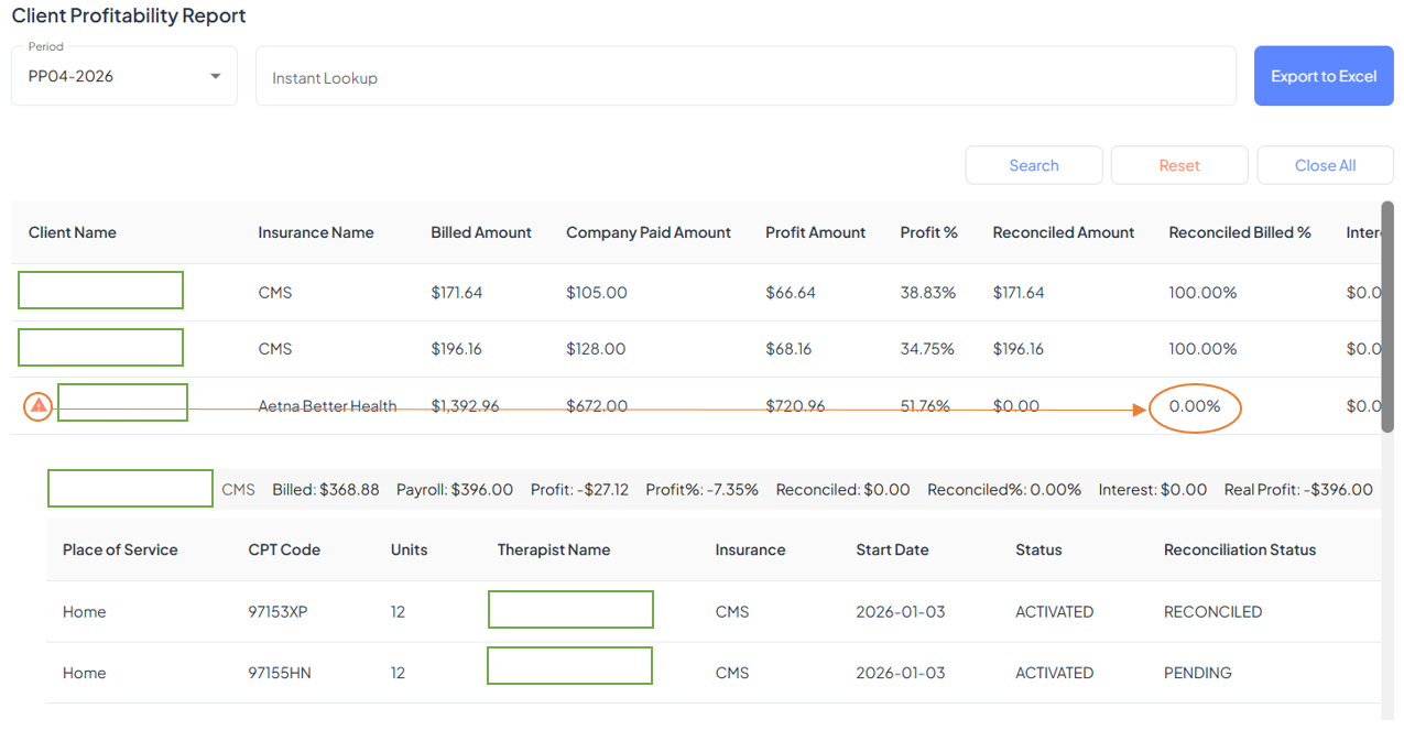 Client Profitability Report